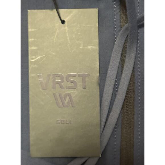 VRST Vest Mens Small Indigo Navy Hooded Full Zip Golf Quick Dry Stretch New - Picture 6 of 9